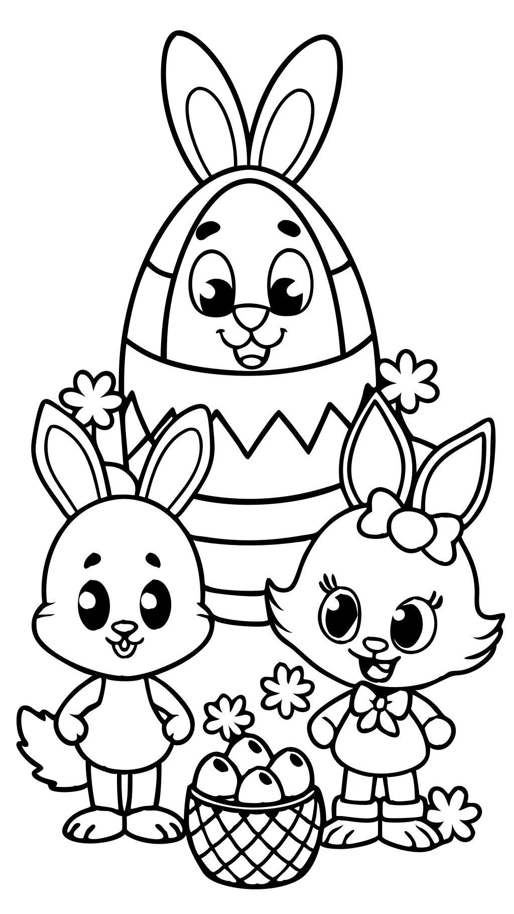 bluey easter coloring pages